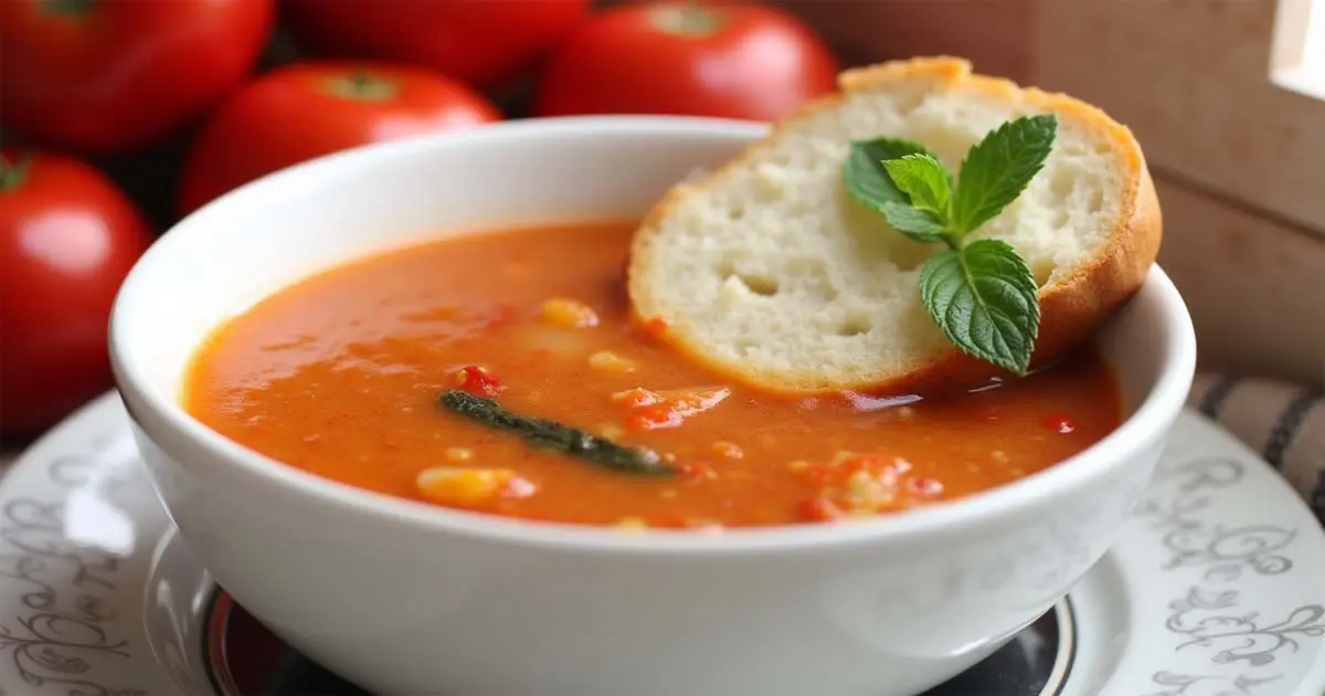 Sopa de Tomate Receta de la Abuela